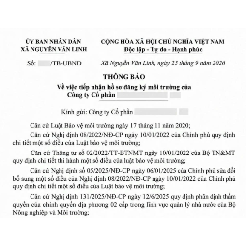 TUDO-EHS ĐỒNG HÀNH CÙNG DOANH NGHIỆP TRONG CÔNG TÁC ĐĂNG KÝ MÔI TRƯỜNG